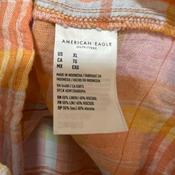 NWOT: American Eagle Outfitters Women's Pink and Orange Shirt XL - Picture 7 of 9